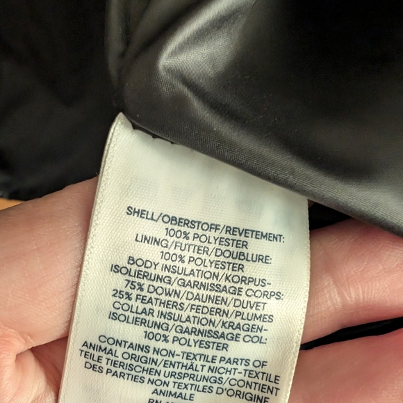 Lands End women's plus size black puffy vest - Picture 5 of 5